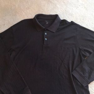 Van Heusen studio XL burgundy button down LS polo